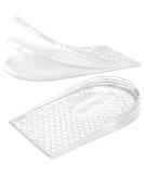 Adjustable Orthopedic Heel Lift - 3 Layer Height Increase Insoles for Leg Length Discrepancy Pain Relief for Achilles Tendonitis & Heel Spurs - Small Size (Women 4.5-9.5 | Men 6-8.5) - Transparent - Buy Online on GoSupps.com