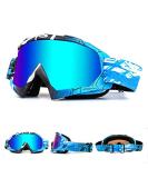 OTG Ski Snow Goggles | UV Protection Anti Fog Snowboard Goggles - Blue | Men Women Youth - Buy Online on GoSupps.com