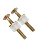 2 Pack Universal Toilet Seat Bolts Screws Set Heavy Duty Toilet Seat Hinge Bolts with Plastic Nuts and Metal Washers Replacement Parts for Top Mount Toilet Seat Hinges - Buy Online on GoSupps.com