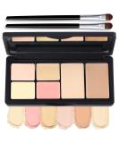 Concealer Contour Palette, Cosmetics Cream Contour and Highlighting Makeup Kit, 6 In 1 Contouring Foundation Concealer Palette Conceals Dark Circles, Blemish, Waterproof Long-Lasting - Cruelty Free (#02) - Buy Online on GoSupps.com