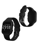 Buy Huyvmay Waterproof Fitness Pedometer Clock - 20-Day Rechargeable Battery Step Counter Watch for Kids Women & Seniors - International Shipping Available! - Buy Online on GoSupps.com