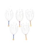 Ultnice 5-Piece Head Massager Set | Spider Crawler Massage Brush for Home Spa Relief & Relaxation - Random Colors - Buy Online on GoSupps.com
