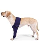 Pet Dogs Denim Anti-Licking Front Leg Support Brace | Breathable Sleeve for Injury Recovery & Sprains | Joint Wrap Protector in Jean Blue - S/M/L/XL/XXL/XXXL - Buy Online on GoSupps.com