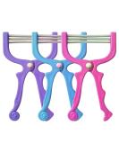 SOLUSTRE 3pcs Facial Hair Removal Spring Set for Women - Eyebrow, Face, and Upper Lip Threading Tool - Purple+Blue+Rosy - Buy Online on GoSupps.com