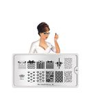 Moyou Stamping Schablone Pro XL 08 - High-Quality Nail Art Stencils for Professional Results | International Shipping Available - Buy Online on GoSupps.com