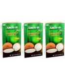 Aroy-D Coconut Milk - Pack of 3 (3 x 500ml) | Premium Thai Coconut Milk for Cooking & Baking | International Shipping Available - Buy Online on GoSupps.com