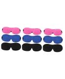 Shop Minkissy 3D Eye Masks - 9 Pcs Sleep Mask for Kids & Adults Adjustable Satin Blindfolds Reusable Eye Patches for Travel - Buy Online on GoSupps.com