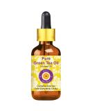 Deve Herbes Pure Green Tea Oil - 100% Natural Therapeutic Grade - 30ml with Glass Dropper | Best for Skincare & Aromatherapy - Buy Online on GoSupps.com