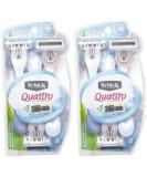 Schick Quattro for Women Sensitive Skin Disposable Razor - 3 ct - 2 pk - Buy Online on GoSupps.com