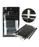 100 Pcs Disposable Makeup Lip Brushes - Soft Lipstick & Lip Gloss Applicators | Black Cosmetic Wands for Perfect Lips - Buy Online on GoSupps.com