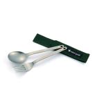 Snow Peak Titanium Fork & Spoon Set - Durable & Light Camping Utensils with a Carrying Case - 1.4 oz - Buy Online on GoSupps.com