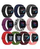 TumpCez Elastic Band Compatiable with Fitbit Versa 4/Sense 2/Versa 3/Sense for Women Men 10 Pack Solo Loop Stretchy Nylon Adjustable Sport Replacement Strap for Fitbit Versa 4/Versa 3/Sense 2/Sense Black+Indigo+Gray+WhiteLeopard+PinkSand+Purple+Pink+China - Buy Online on GoSupps.com