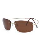 Shop Eyekepper Rimless Titanium Polarized Sunglasses - Gold/Brown Lens | International Shipping Available - Buy Online on GoSupps.com