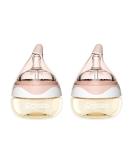 PPSU Anti Colic Newborn Baby Bottles - Wide Neck Breast-Like Nipple, Slow Flow - 2 Pack Pink (2.5 oz) - Ideal for Breastfeeding Toddlers - Buy Online on GoSupps.com