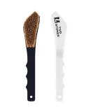 Boar Hair Rock Climbing Brush with Ergonomic Handle | Durable Cleaning Tool for Chalk & Holds Indoor/Outdoor - Black & White - Buy Online on GoSupps.com