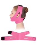 Face Slimming V Face Line Belt | Breathable Chin Lift Up Anti Wrinkle Sleep Strap - Red - Buy Online on GoSupps.com