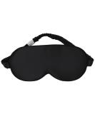 Yunchi 100% Silk Sleeping Mask | Luxurious 19 Momme Mulberry Blindfold for Men & Women | Comfortable Bio Satin Eye Mask for Restful Sleep (Black) - Buy Online on GoSupps.com