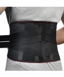 Back Brace for Men & Women - Adjustable Lower Back Pain Relief Support Belt for Heavy Lifting Herniated Disc & Sciatica - Large Black - Buy Online on GoSupps.com