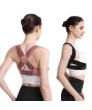 KONCL Adjustable Posture Corrector for Women & Men - Neck Hump Back Straightener Pain Relief Hunchback Correction Under Clothes (Pink Large - Buy Online on GoSupps.com