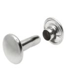 ONLYKXY 100pcs Metallic Leathercraft Rivets Double Cap 8MM/0.3inch Rivet Bottom Snaps for Shoes  Bags and Keychains Leather Rivet Set (Silver) - Buy Online on GoSupps.com