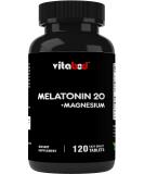 Vitabod Melatonin 20mg + Magnesium Citrate 200mg - 120 Tablets - Buy Online on GoSupps.com