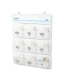 Monthly Pill Organizer 28 Days | 9 Compartment Pillbox for Medicine Vitamins & Supplements - Wall-Hangable & Versatile - Buy Online on GoSupps.com