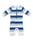 BONVERANO Baby Boy Long-Sleeved UV 50+ Swimsuit with Zip Pocket - 12 Months - Buy Online on GoSupps.com