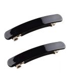 2 Pack Black Metal Spring Clips French Barrettes for Chic Styling - Buy Online on GoSupps.com