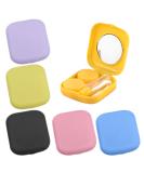 Portable 6-Part Contact Lens Case with Mirror Straw & Tweezers - Ideal for Daily Travel & Work - Buy Online on GoSupps.com
