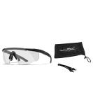 Wiley X Saber Advanced Shooting Glasses ANSI Z87.1+ Safety Sunglasses for Men and Women, UV and Eye Protection for Hunting and Shooting Matte Black Frames, Clear Lenses, Ballistic Rated - Buy Online on GoSupps.com