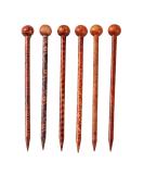 Sharplace 6 Vintage Wood Hair Sticks - Retro Floral Pattern Hairpins for Women & Girls - Long Chinese Hair Accessories in Brown - Buy Online on GoSupps.com