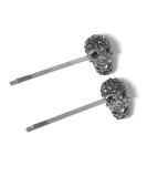 Xerling Halloween Black Skull Bobby Pins - Retro Rhinestone Hair Clips for Girls and Women - Buy Online on GoSupps.com