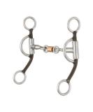 Tough-1 3 Piece DOGBONE Roller Shank Snaffle BIT - Quality Horse Tack - Buy Online on GoSupps.com