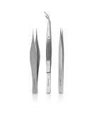 May Set: Stainless Steel First Aid Tweezers - 3-Piece Splinter & Long Tick Tweezers with Fixing Pin - International Shipping - Buy Online on GoSupps.com