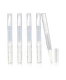 5 Pcs 3ml Transparent Twist Pens - Empty Nail Oil Pen with Brush Tip for Lip Gloss & Nail Polish - Travel Portable Cosmetic Applicators - Buy Online on GoSupps.com