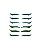 Reusable Double Eyelid Sticker - 6 Pairs Makeup Eyeliner & Eyeshadow Tools in Blue-Green - Buy Online on GoSupps.com