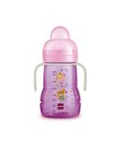 MAM Trainer Night 4+ Months - 220ml Pink Sippy Cup with Glow-in-the-Dark Handles | International Shipping Available - Buy Online on GoSupps.com