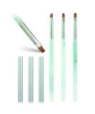 3PCS Nail Clean Up Brushes for OPI - Acetone Resistant Cuticle Cleaning Nail Art Precision Tools in Jade Green - Buy Online on GoSupps.com