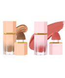 Liquid Blush & Contour Makeup Set - Soft Breathable Formula with Built-in Sponge | Perfect Gift Set (#Rouge 03 + Contour 01) - Buy Online on GoSupps.com