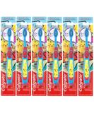 Colgate Pok mon Toothbrush Set for Kids 5+ | Extra Soft with Suction Cup | Pack of 6 Fun Colors & Characters - Buy Online on GoSupps.com
