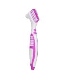 Double Sided False Teeth Cleaning Brush | Portable Denture Toothbrush with Multi Layered Bristles | Hard Care Toothbrush Set - Buy Online on GoSupps.com
