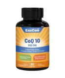 CoQ10 300mg Capsules | Vegan Energy Supplement | Non-GMO Gluten Free 60 Veggie Capsules - Buy Online on GoSupps.com