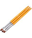 Lovenails 3 Gel Brush Set - Oval Brushes for Nail Design & Art | Professional Quality Gel Modeling & Full Cover Brushes - Buy Online on GoSupps.com