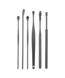 6-Piece Black Ear Wax Removal Kit with Storage Bag - Stainless Steel Ear Cleaner Tools for Home Use - Buy Online on GoSupps.com
