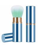 Retractable Telescopic Face Kabuki Brush - Blue | Portable Travel Makeup Brush for Powder, Foundation, Blush - Round Design - Buy Online on GoSupps.com