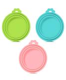 SLSON 3 Pack Pet Food Can Covers - Universal Silicone Lids for Cat and Dog Cans - Blue, Green, Pink - Fits 3 Standard Sizes - Buy Online on GoSupps.com
