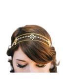 Runmi Pearl Hairpiece - Gold Headband Wedding Hair Accessories for Women & Girls | International Shipping - Buy Online on GoSupps.com
