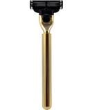Hans Baier Exclusive Gillette Mach3 Wet Razor - Premium Gold Metal Handle for a Luxurious Shaving Experience - Buy Online on GoSupps.com