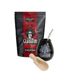 Guarani Yerba Mate Tea Set | Natural Strong Energy Drink | Mate Tea Complete Set | Begginer's Kit | Yerba Mate GUARANI ENERGY Booster+GUARANA 500g Kit |Ceramic Cup Gourd 300ml|Stainless Steel Bombilla - Buy Online on GoSupps.com