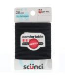 Scunci No Damage Hair Elastics Medium Black 28 ea - Pack of 4 - Buy Online on GoSupps.com